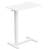 Ergolutions Beistelltisch höhenverstellbar EASY, 5 Jahre Garantie / versteckte Rollen / Couchtisch höhenverstellbar weiß