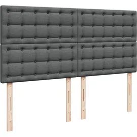 vidaXL Boxspringbett 180 x 200 cm Dunkelgrau