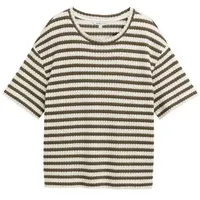 Tom Tailor Structured Fit Sweatshirt - Olive White Stripe