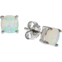 Firetti Paar Ohrstecker »Schmuck Geschenk Silber 925 Ohrschmuck Edelstein Opal«, mit Opal (synth.) Firetti silberfarben
