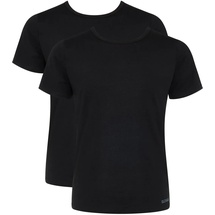 SLOGGI Herren T-Shirt, 2er Pack GO ABC 2.0 O-Neck 2P, Rundhals, Unterhemd Schwarz 2XL