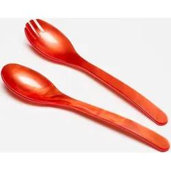 G.F. Heim Söhne Salatbesteck aus Acrylglas korall 29,5cm 817-16