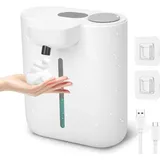CIOXSOIO Seifenspender Automatik Wand ohne Bohren, wasserdichter, elektrischer Infrarot-Seifenspender weiß