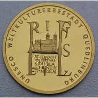 Münzprägestätten Deutschland 1/2 Unze Goldmünze - 100 Euro Quedlinburg 2003