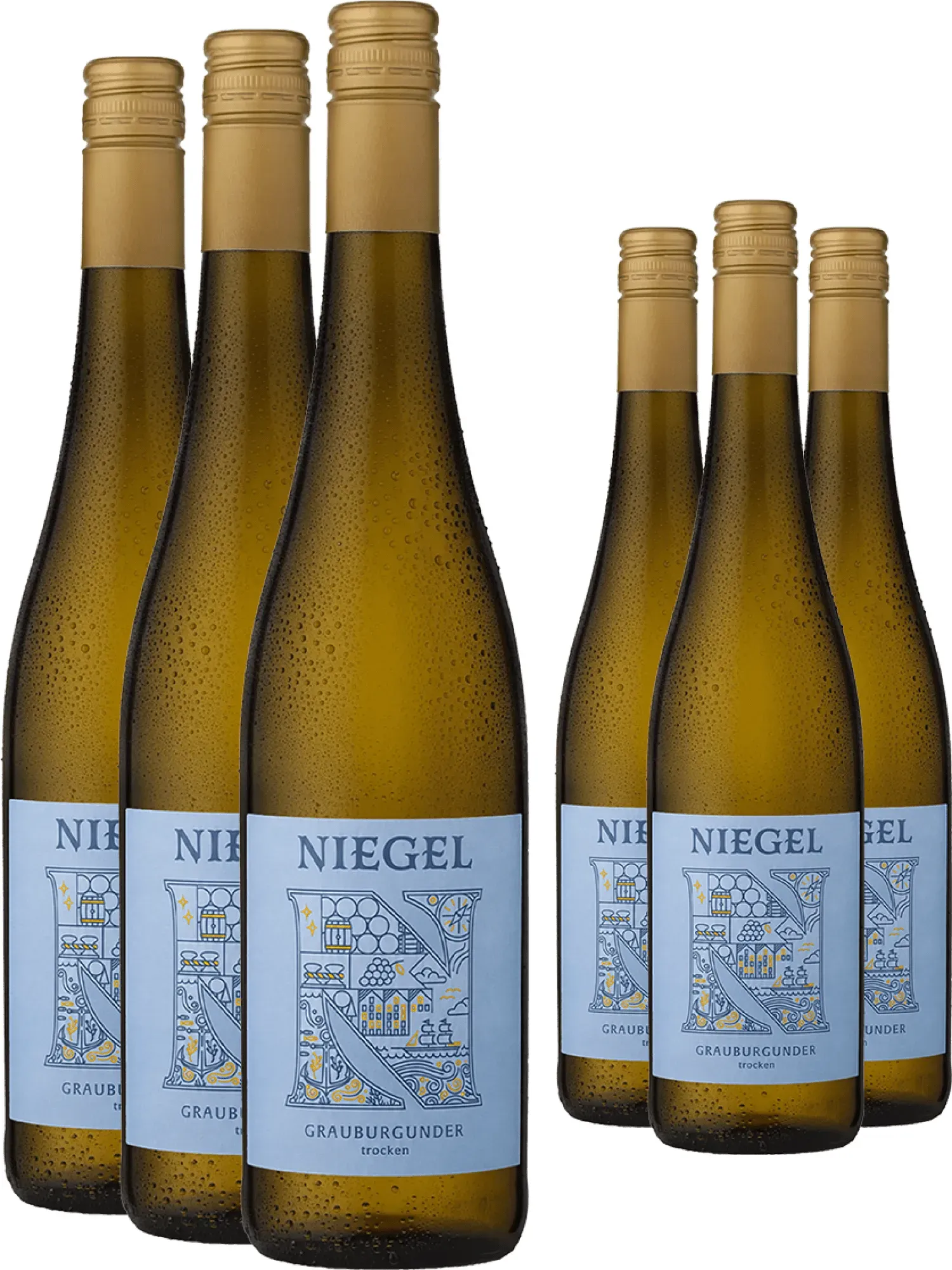 3+3-PAKET Niegel Grauburgunder