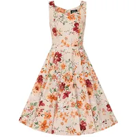 Hearts & Roses London Swing Kleid Ariana Floral Vintage Rockabilly Retro, Größe:XL - XL