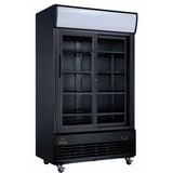 Getränkekühlschrank Gewerbekühlschrank 1013l 2 Glastüren 1200 x 730 x 2036mm schwarz