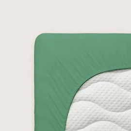 schlafgut Premium Baumwolle 90 x 190 - 100 x 220 cm green mid