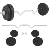 vidaXL Langhantel-Set Langhantel 30 kg