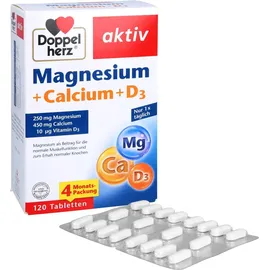 Doppelherz Aktiv Magnesium + Calcium + D3 Tabletten 120 St.