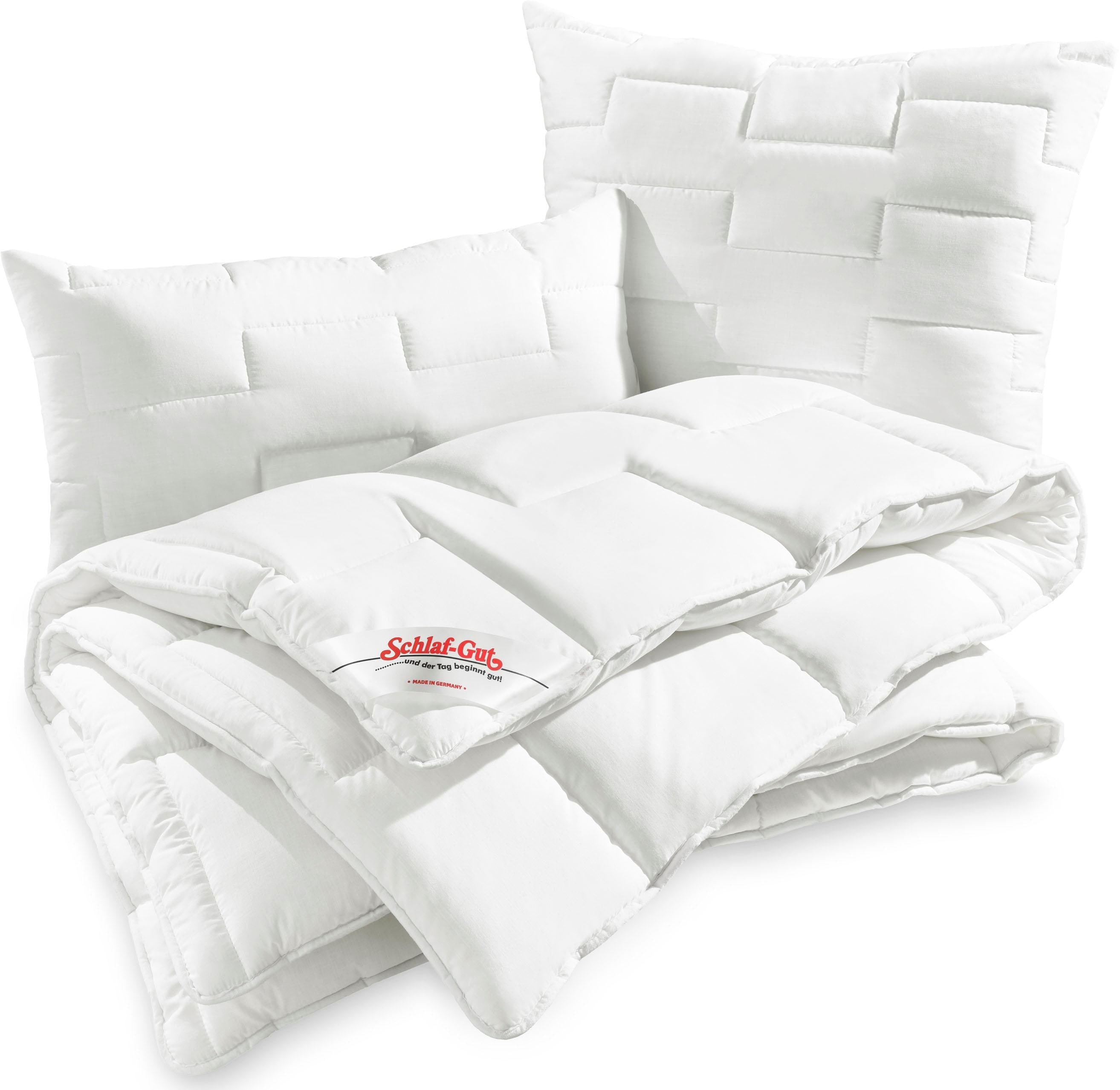 Schlaf-Gut Kunstfaserbettdecke »Utah«, normal, Bezug 50% Baumwolle, (1 St.) Schlaf-Gut weiß