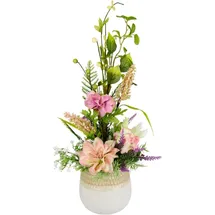 I.GE.A. Kunstblume Gesteck aus Hortensien und Dahlien, I.GE.A., Höhe 47 cm rosa