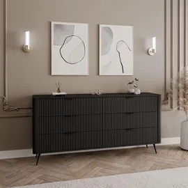 lookway SIDEBOARDS SCARLETT 6S MIT SCHUBLADEN SCHWARZ