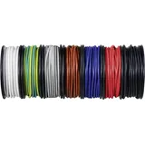 TRU Components TC-12112360 Litze 0.5 mm2 Schwarz, Weiß, Rot, Blue, Braun, Grau, Gelb-Grün 1 Set