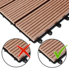 CASARIA WPC Fliesen terrakotta 30 x 30 x 2 cm 44 St.