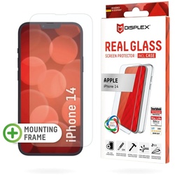 DISPLEX Panzerglas + Schutzhülle für Apple iPhone 14 Pro, Eco-Montagerahmen, kratzer-resistent