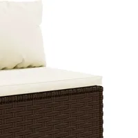 vidaXL 5-tlg Garten-Lounge-Set mit Kissen Braun Poly Rattan Modell 11