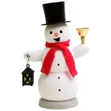 Kuhnert - Schneemann mit Laterne und Glocke - ca. 13 cm - Made in Germany
