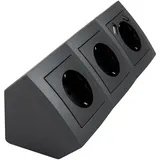 McPower Steckdosenblock McPower ''Flair'' Aufbau, anthrazit, 3-fach Schutzkontakt + USB