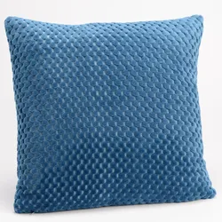 Kissen Damier Nachtblau - Quadrat Polyester Amadeus 40x8 cm