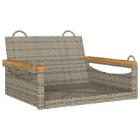 Furnicato Hängesessel Grau 63x62x40 cm Poly Rattan