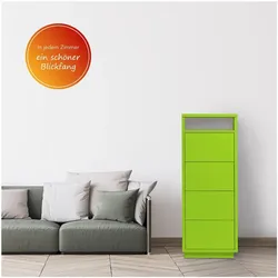 Kommode mit Schubkästen, Klapp-Deckel & Dokumenten-Ablage mit Glasfenster