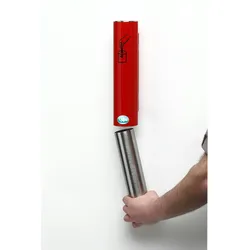 PROREGAL Robuster Sicherheitsascher verschließbar | Keine lange Rauchbelästigung | 0,6 Liter, HxBxT 30x10x10cm | Stahl | Rot | Ascher Aschenbecher