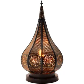 Marrakesch Orient & Mediterran Interior 2er Set Orientalische Laterne Windlicht Garten Deko Ezana schwarz