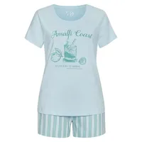 vivance dreams by lascana Shorty Pyjama blau/weiß 36/38
