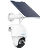 Reolink 5MP PTZ Solar Überwachungskamera Aussen Akku, 360°/140° Schwenkbare WLAN IP Kamera Outdoor mit 2,4/5GHz WiFi, Personen/Auto/Tiererkennung, Farbnachtsicht, Standalone, Argus PT+Solarpanel