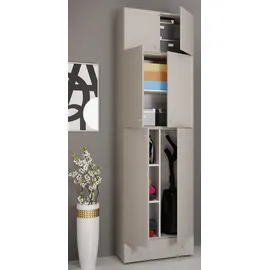 VCM Holz Besenschrank Staubsauger Putzschrank Lona SA 70 x 39 x 0 cm Grau