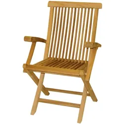 Lex Premium Teak Klappsessel mit Armlehne Klappstuhl Gartenstuhl Gartensessel Stuhl