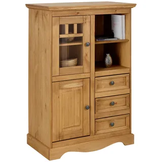 Home Affaire Highboard »Melissa« Vitrine, Breite 80 cm beige