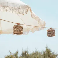 Licht-Erlebnisse LED Außenlichterkette Solar 5 m IP44 Jute Seegras