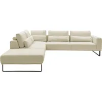 Musterring Ecksofa JustB! PM100 Federkern & Kaltschaum, bequem, Breite 308cm, L-Form, wahlweise mit Funktion und Kissen, mit Metallkufe, Maße 200 x 308 cm beige