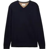 Tom Tailor V-Ausschnitt-Pullover Blau S