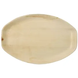 Papstar 6 Tabletts, Palmblatt "pure" oval natur