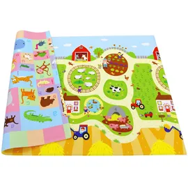 Baby Care Spielmatte Busy Farm - Large | 2,1m * 1,4m * 13mm