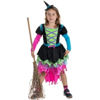 Brandsseller Hexen-Kostüm Kinder Mädchen Verkleidung Karneval Fasching S (4-6 Jahre)