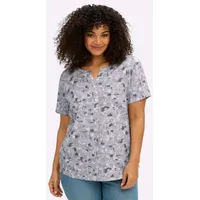 Sieh an! Shirt in hellgrau-steingrau-bedruckt | Gr.: 46