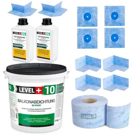 Hangato GmbH Dichtset für Duschabdichtung Bad Dichtband Flüssigfolie 20 kg