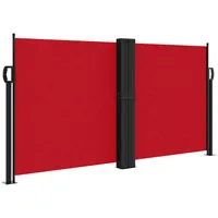 vidaXL Seitenmarkise 120 x 600 cm Rot Polyester