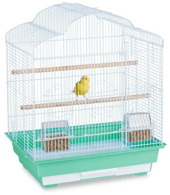 Relaxdays Vogelkäfig mit Zubehör Hellblau,Türkis
