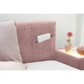Jockenhöfer Gruppe Boxspringbett »Nora erhältlich in den Größen 100,120 & 140cm«, mit Topper und höhenvariablem Kopfteil rosa