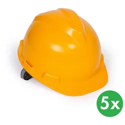 Schutzhelm, 4-Punkt, 5er-Pack, gelb