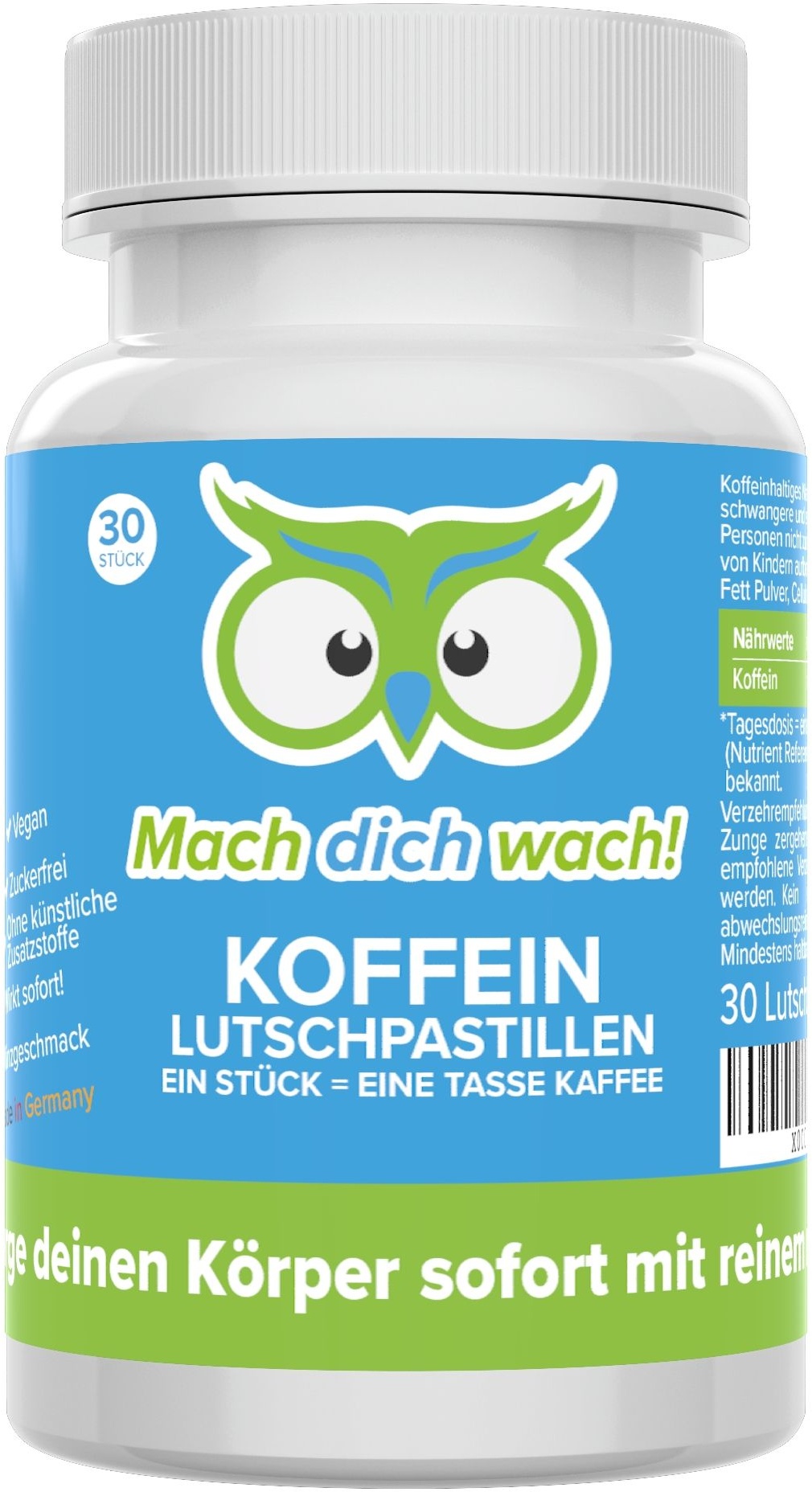 Koffein Lutschpastillen - Mach dich wach!® 30 St