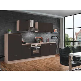 Menke Küchenzeile Classic 270 cm Lava Matt-Sonoma Eiche Nachbildung