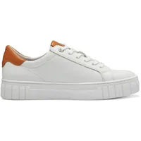 Marco Tozzi Damen Sneaker flach mit Reißverschluss Vegan, Weiß (White Comb), 38 EU