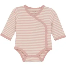 FIXONI Wickelbody Wrap Body LS Y/D Stripe rosa 56 - ca. 0-3 Monate