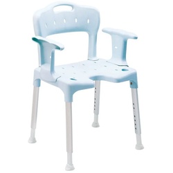 ETAC Dusch-Toilettenrollstuhl Etac Swift Duschstuhl mit Rückenlehne und Armlehne blau